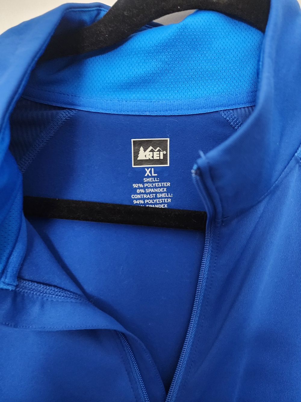 REI Men's Long-Sleeve Quarter-Zip Pullover - Royal Blue - Picture 4 of 5